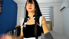 Hottest brunette solo webcam masturbation 2