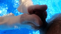 Arousins - Kate Quinn - Footjob In The Pool