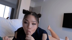 Amateur Asian Deepthroat Blowjob