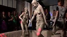 It's time for another romp in the mud in this sexy Eurobabe mud wrestling scene!! Only Allwam can bring you this level of female 'talent', dressed in some sexy as hell and shiny outfits and looking to destroy them and each other as they push each other fa