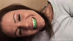 Cute brunette Addison is on her webcam teasing with her chewing gum