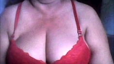 Brazilian granny shows her tits