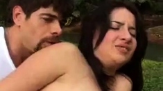 Outdoor Painful Anal Sex