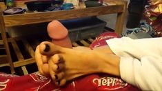 Asian footjob